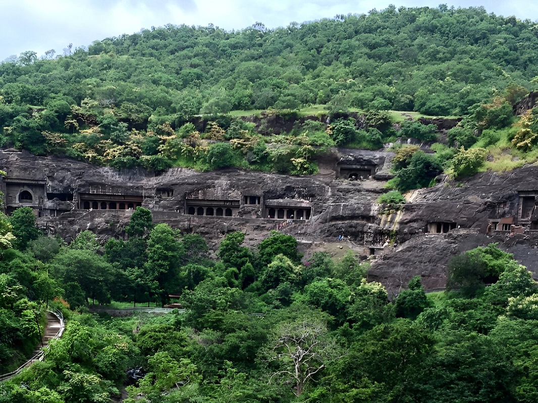 Pitalkhora Caves ancient Buddhist rock-cut monuments Satmala hills Aurangabad